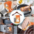 thumbnail image 3 of Burnt Orange Gray Kitchen Towels Set of 3, Water Absorbent Dish Towel, Modern Geometric Oil Painted Abstract Decorative Hand Towels - Quick Drying Cloth for Cooking Baking, 18x28 Inch, 3 of 8