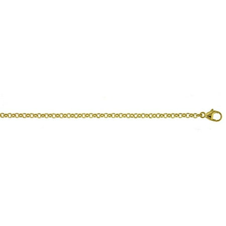 16 Toggle Rolo Necklace - 18k Yellow Gold Rolo 2.4mm Chain Necklace - Length: 16 to 30