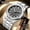 BlackGray, variant on Men's SelfWinding Automatic Mechanical Watch, Stainless Steel Metal Bracelet, Octagonal Bezel, Date Display, Waterproof Business Sport Dress Watch for Gentlemen