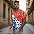 thumbnail image 3 of Garronmavis Patriotic Star Soccer Matching Couple Sport Shirts Couple Golf Matching Outfits Machine Washable Mens Hawaiian Shirt Quarter Zip Mens Shirts Casual for Running Gym, 3 of 6