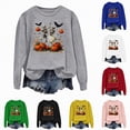 thumbnail image 2 of Towmus Halloween Sweatshirt Womens No Hood Casual Long Sleeve Round Neck Sweatshirts Ghost Printed Tops Sweatshirt for Women Loose Fit, 2 of 9