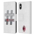 thumbnail image 1 of Head Case Designs Officially Licensed AC Milan Adults Hashtag Leather Book Wallet Case Cover Compatible with Apple iPhone X / iPhone XS, 1 of 1