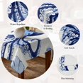 thumbnail image 5 of Navy Blue Octopus Coastal Table Cloth Waterproof Tablecloths, Nautical Summer Beach Ocean Tablecloth Dining Table Cover for Kitchen Party Tabletop Outdoor, Square Tablecloth 54x54 Inch, 5 of 9