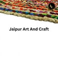 thumbnail image 2 of Jaipur Art And Craft Natural Cotton Jute Handmade Multicolor Chindi Reversible Braided Area Rug Rug Size - (10x13 Sq Feet), (120x156 Inches), (300x390 CM), 2 of 5