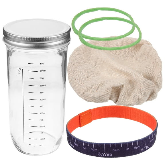 Hytrove Glass Storage Containers Glass Jars With Airtight Lid Silicone 1 Set