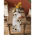 thumbnail image 5 of Vintage Sunflowers Table Runner 120 Inches, Farmhouse Flowers Wooden Grain Bed Runner Dresser Scarves Tabletop for Indoor Outdoor Parties/Ceremony/Banquet, 13"x 120", 5 of 8