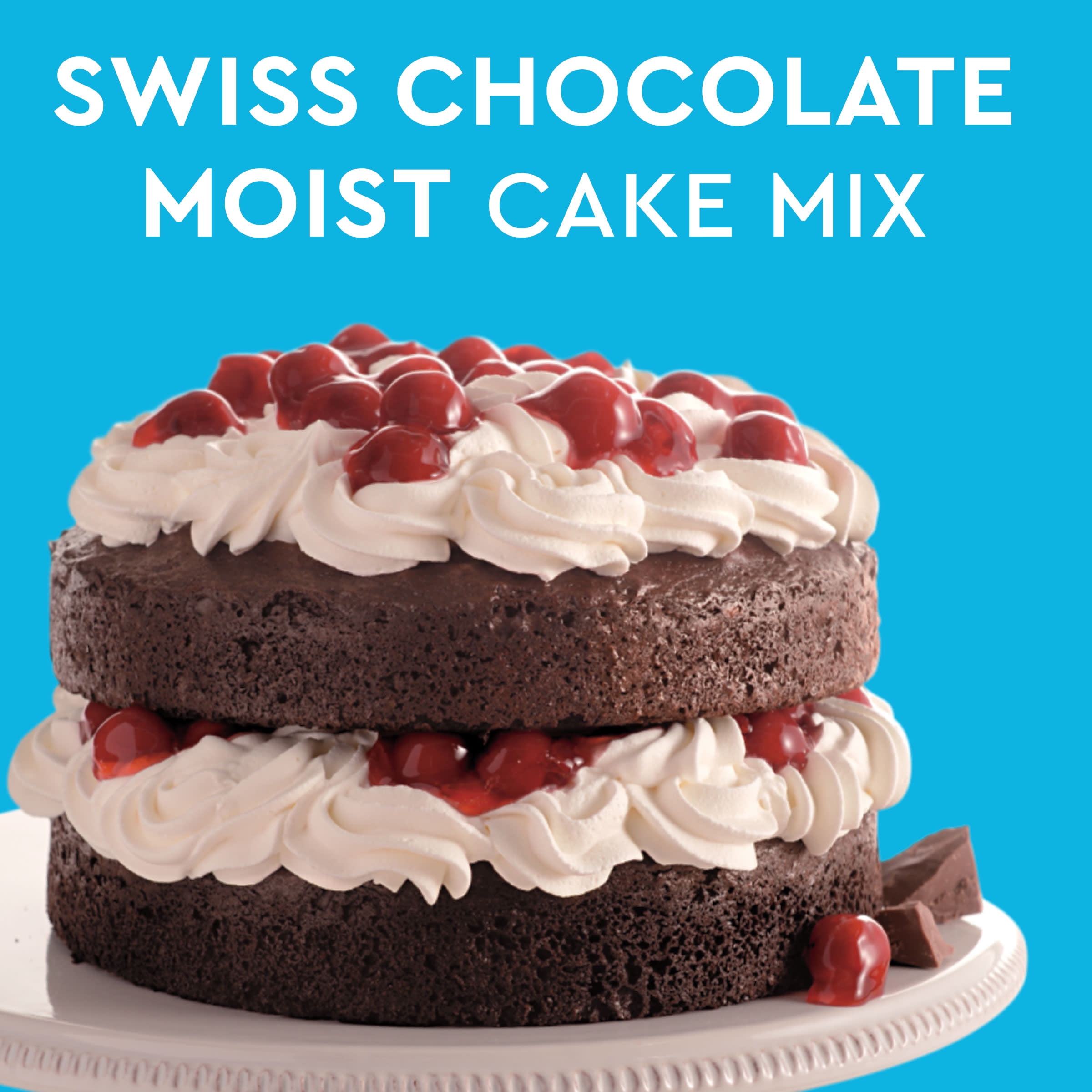 (4 pack) Duncan Hines Signature Perfectly Moist Swiss Chocolate Cake Mix, 15.25 oz.