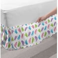 thumbnail image 2 of Baby Bed Skirt, Children Footprints Pattern in Many Tones Abstract Design Infant Feet Illustration, Elastic Bedskirt Dust Ruffle Wrap Around for Bedding Decor, 4 Sizes, Multicolor, by Ambesonne, 2 of 2