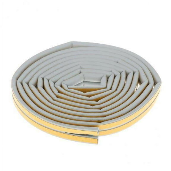 Colaxi 3xDoor and Window Rubber Seal Strip Soundproof and Windproof 5m Gray 6mm