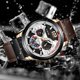 thumbnail image 5 of Reloj de cuarzo impermeable de lujo para hombre LIGE blanco, 5 of 9