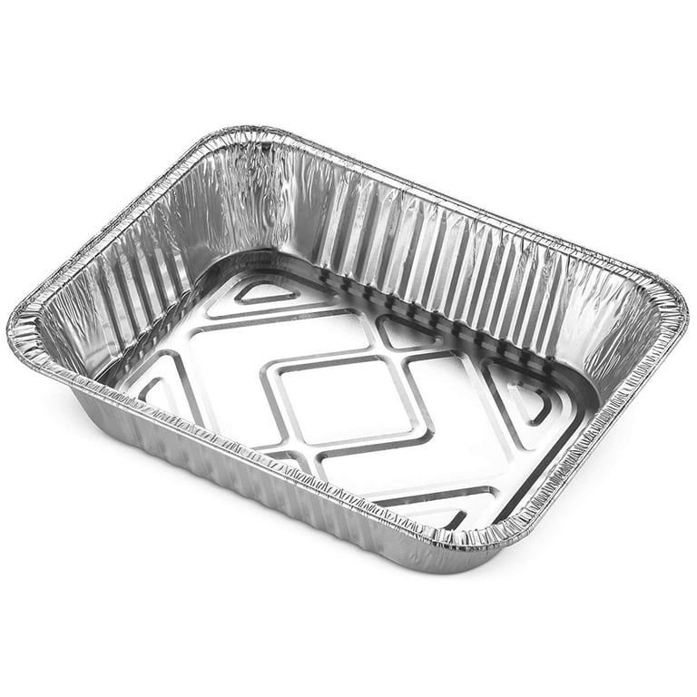 Disposable Aluminum Pan 1/2 Size Deep Foil Pan Regular Weight 9' x 13 - Choose Package
