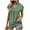 Green, variant on Kovlvoll Womens Tops Summer 2 Buttons V-Neck Solid Color Short Sleeve Shirts Loose Casual Lightweight Comfy Top Blouse