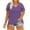 Purple, variant on Elainilye Fashion Holiday Tops for Women Casual T-shirt Plus Size Solid Color Lace V-Neck Loose Short Sleeve Pullover Blouse Tops,Pink