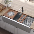 thumbnail image 3 of Ruvati 17 x 16 inch Dual-Tier Replacement Wood platform, 3 of 7