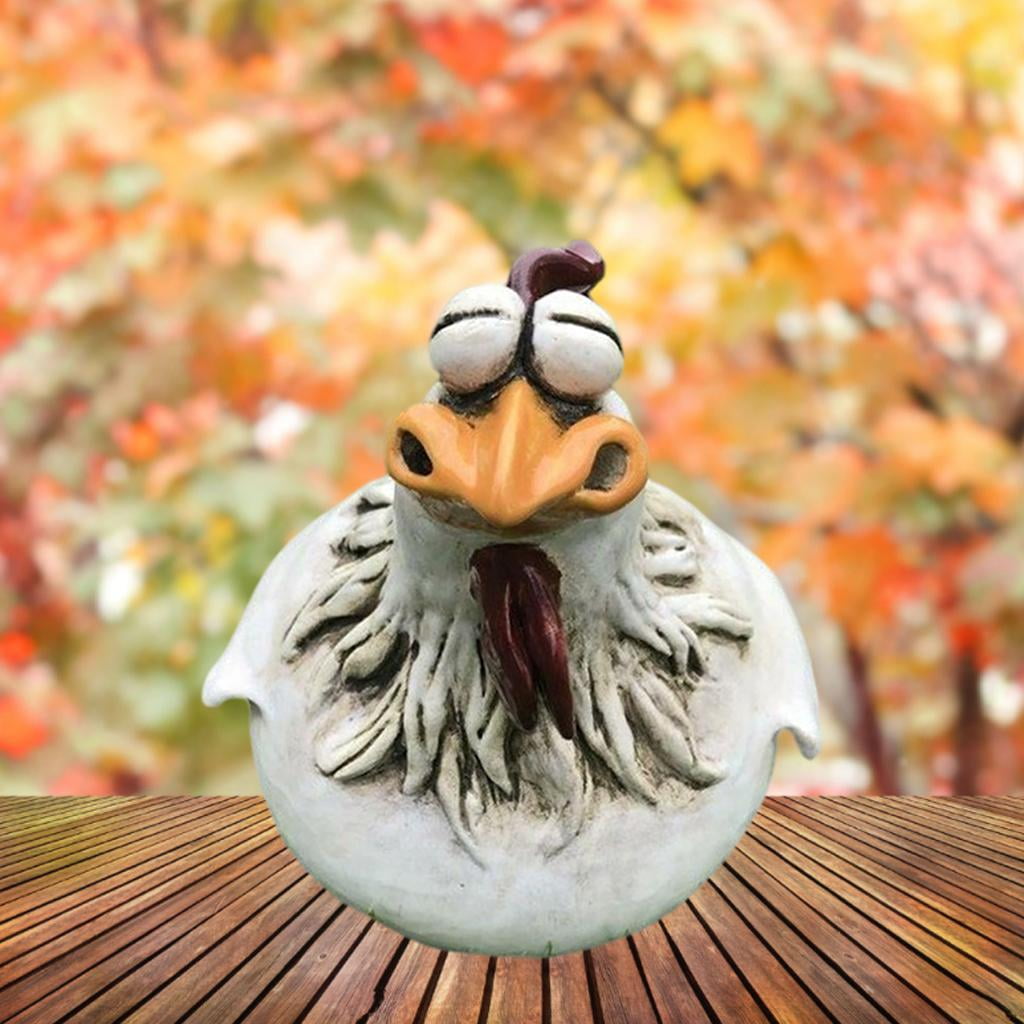 Axioma 2 Piece Chicken Garden Statue Decoration Hen Figurines Garden Yard Art Decor