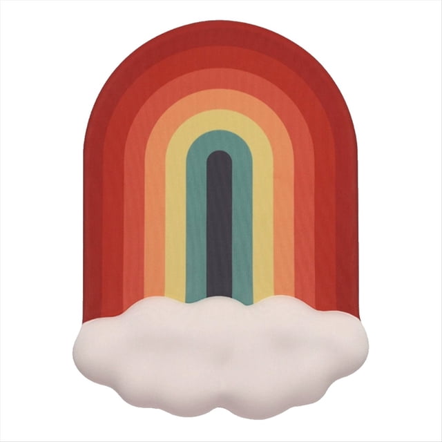 Rainbow Mouse Pad Teclado Resto de Muñeca Espuma de Memoria Silicona Ergonómico-Mouse Pad Resto de Muñeca Portátil