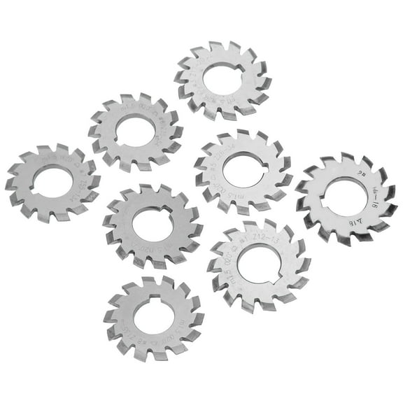 8Pcs Gear Cutter High Speed Steel Cutting Tool Industrial Supplies M1.5 20° 5mm 6mm