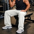 thumbnail image 5 of Jerdar Men's Textured Waist Sweatpants Drawstring Elastic Waist Wide-leg Pants, 5 of 6