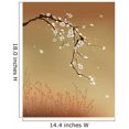 thumbnail image 2 of Wallmonkeys Oriental Style Painting Plum Blossom Peel and Stick Wall Decals Mural WM162919 (14 in W x 18 in H), 2 of 4