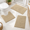 Beige-17"x24"+20"x32"+U Shape 20"x24", variant on Eggshell Blue 17"x24"+20"x32"+U Shape 20"x24" 3-Piece Chenille Bathroom Rug Set
