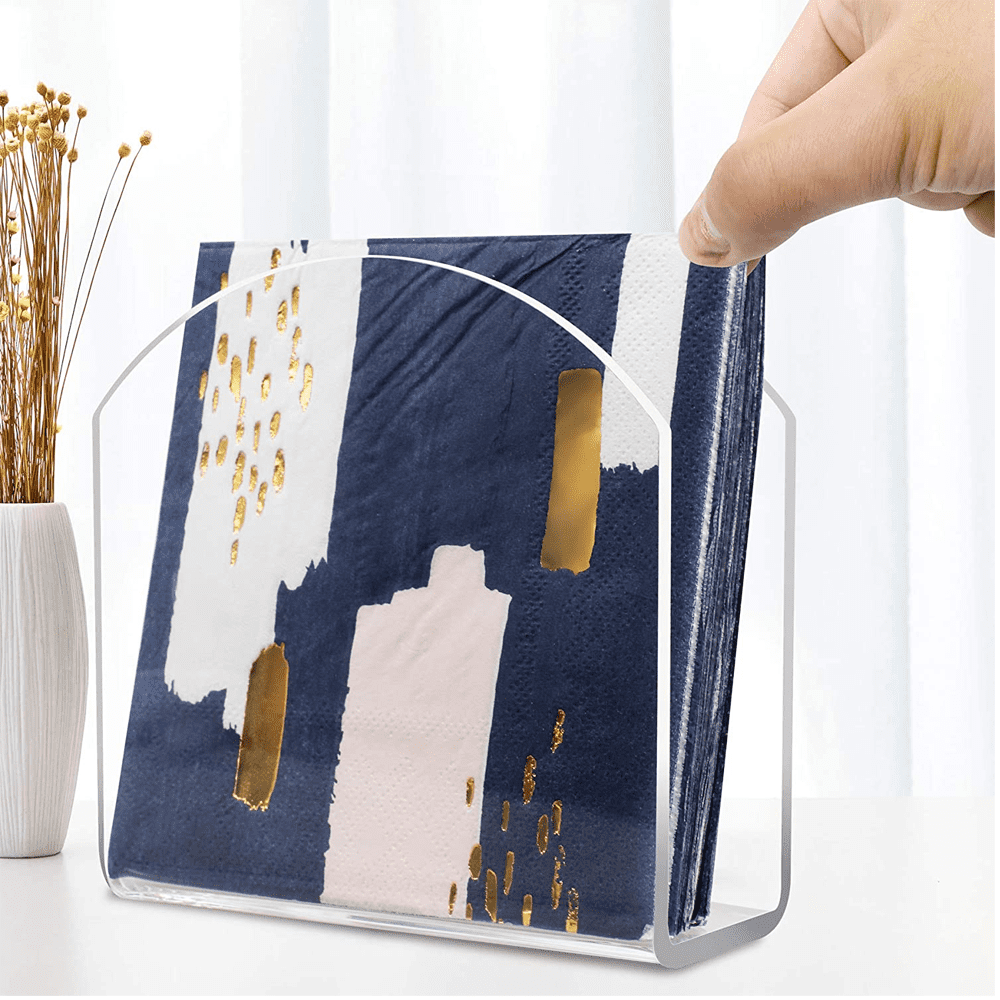 2 Porte-serviettes Acrylique Forme U - Distributeur Serviettes Papier Design, Cuisine, Salle à Manger, Transparent