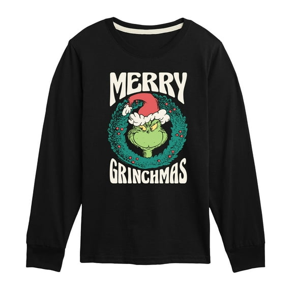 Dr. Seuss The Grinch - Christmas - Merry Grinchmas - Toddler & Youth Long Sleeve Graphic T-Shirt