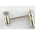 thumbnail image 3 of Kingston Brass KS3106AX Restoration Wall Mount Pot Filler Kitchen Faucet, Polished Nickel, 3 of 5
