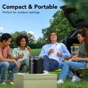 Portable Bluetooth Speaker with Lights, Powerful Crystal Clear Sound, IPX7 Waterproof, All Day Playtime, AUX&TF-Card Input, Bluetooth 5.4, TWS Paring, Small Wireless Speaker for Outdoor, Gift Ideas