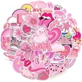 thumbnail image 1 of 100pcs Preppy Stickers - Pink Aesthetic Sticker Pack, 1 of 5