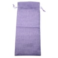 thumbnail image 4 of Juego de 12 fundas decorativas con cordón para champán, para guardar y regalar con elegancia, bolsas de vino de lino violeta claro, 4 of 8