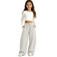 thumbnail image 2 of Angala Big Girls Athletic Pants Curved Leg Sweatpants With Pockets And Drawstring Fall Casual Girls Baggy Trousers, 2 of 6