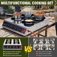 thumbnail image 5 of SIXDAY 4 Burner Propane Gas Stove, 40,000 BTU Portable Outdoor Cooktop with Stainless Steel Surface, Enamel Pan Supports, Electronic Ignition, Regulator & Hose for Camping, BBQ & Outdoor Cooking, 5 of 6