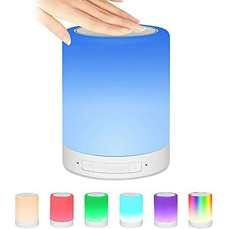 

ZAROYEAX LED Bluetooth Speaker Night Light Wireless Lamp Smart Music Pluggable Card