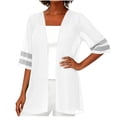 thumbnail image 3 of Posijego Womens Chiffon Cardigans Lightweight Short Sleeve Open Front Casual Summer Beach Cardigans Jackets for Women, 3 of 7