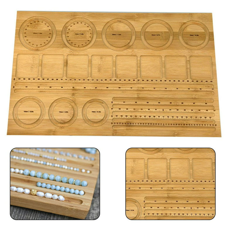  Fancemot Bead Board, Bamboo Bead Boards for Jewelry Making, Bracelet  Measurement Board and Beading Board with Engraved Dimensions and Storage  Grooves - Ideal Beadboard for Crafting : Arts, Crafts & Sewing