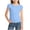 Light Blue, variant on Diufon Girls Short Sleeve Shirts Summer Casual Cute Crewneck Tee Tops Soft Solid Color Trendy Loose Blouse