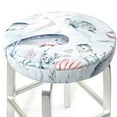 thumbnail image 3 of Gukieu Sea Animals Print Round Chair Cover, Dust-proof and Non-slip Bar Chair Protective Cover, Suitable for Bars, Restaurants, Offices-12 inch, 3 of 7