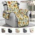 thumbnail image 6 of SCRAWLGOD Sunflower Print Recliner Chair Cover Anti Scratch Recliner Cover with Pocket Anti Slip Washable Reclining Chair Slipcover for Pets, 6 of 7
