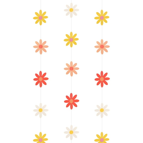 Party Decor Supplies Little Daisy Pulls The Flag Color Banner Birthday Decorations Artificial Child Paper 3 Pcs