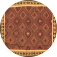 thumbnail image 1 of Ahgly Company Indoor Round Oriental Brown Traditional Area Rugs, 3' Round, 1 of 4