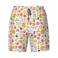 thumbnail image 4 of Lsque Mens Swim Trunks Afternoon Tea Pattern - Bathing Suit Compression Liner - Beach Swim Shorts Swimwear - (S-3XL) - Stretch Quick Dry -3X-Large, 4 of 9