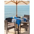 thumbnail image 3 of Outdoor Table Cloth with Umbrella Hole and Zipper, Blue Blavk Grey Waterproof Square Tablecloth 54"x54", White Abstract Art Gradient Modern Art Washable Table Cover for Outside Party Patio Picnic, 3 of 8