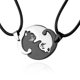 thumbnail image 1 of Caliente de acero inoxidable blanco negro Gato Kitty colgante rompecabezas a juego collar cadena para pareja amante San Valentín JM, 1 of 6