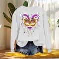 thumbnail image 5 of Zedker 2026 Mardi Gras Shirts for Women New Orleans Carnival Sweatshirt Long Sleeve Trendy Spring Holiday Crewneck Shirts, 5 of 7
