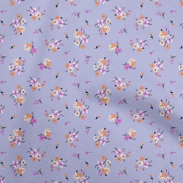 oneOone Coton Cambric Moyen Violet Robe Tissu Imprimé Tissu Tissu par la Cour 42 Pouces de Large