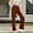 Khaki, variant on Womens Corduroy Pants Casual High Waisted Elastic Drawstring Cargo Loose Fitted Wide Leg Trousers with Pockets New Wide Leg Pants for Women Dressy Brown M
