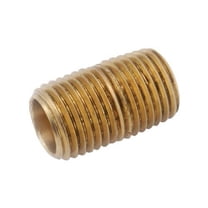 Anderson Metals Corp. Red Brass Nipple - Threaded Inlet/Outlet - 1/2 In., Close