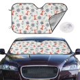 thumbnail image 2 of Kdxio Lighthouse Sailboat Print Windshield Sun Shade,UV Rays and Sun Heat Protection,Sunshade for Car Windshield,Car Shade Front Windshield - Small, 2 of 5