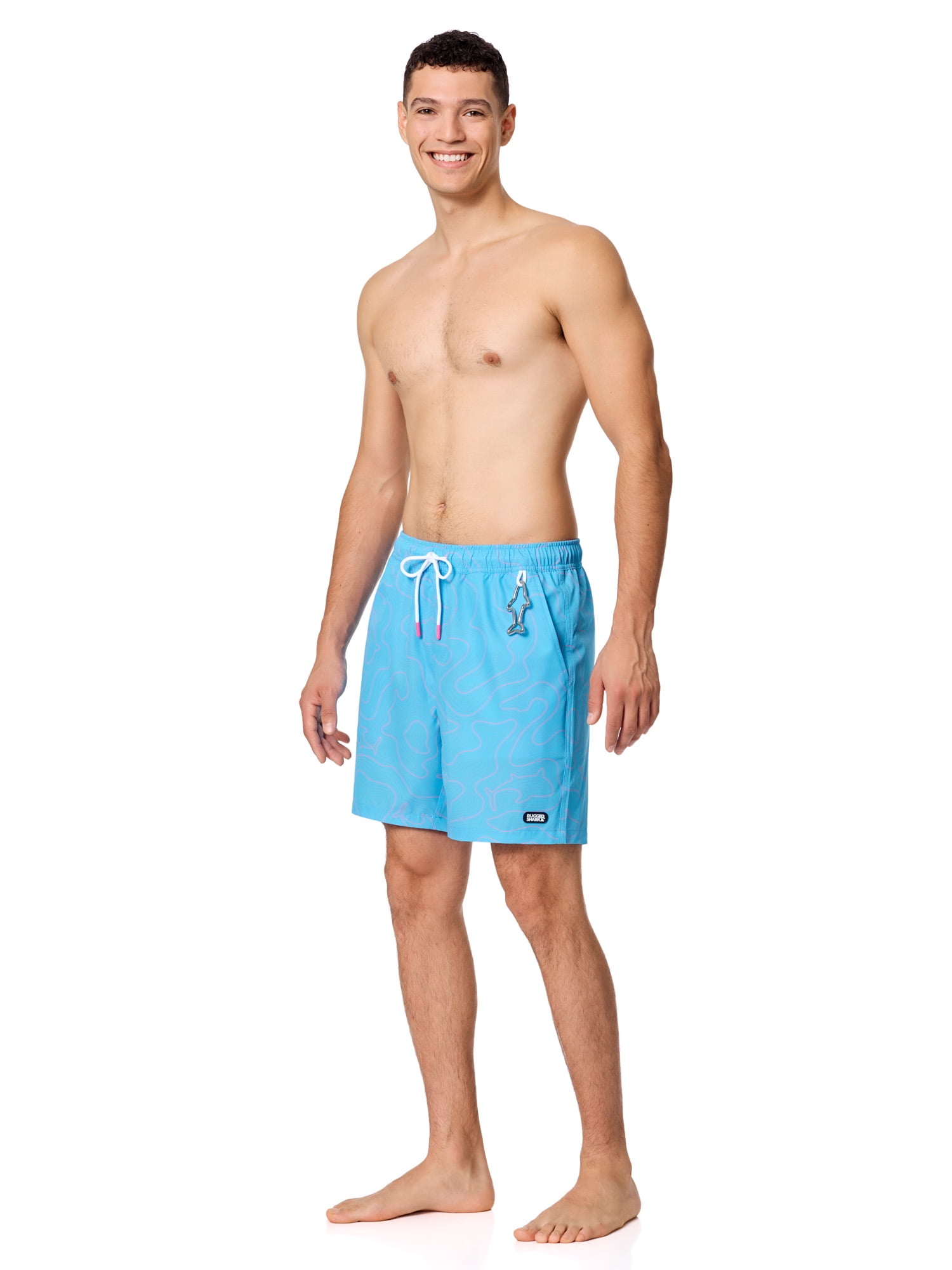 Rugged Shark Mens & Big Mens Swim Trunks, 7" Inseam, Sizes S-3XL