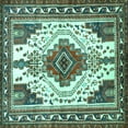thumbnail image 1 of Ahgly Company Indoor Square Persian Turquoise Blue Traditional Area Rugs, 5' Square, 1 of 4